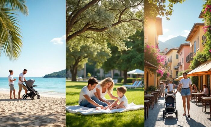 Les meilleures destinations pour partir en famille avec un bébé